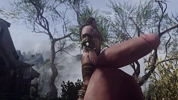 play Forsworn and his hungry cock - skyrim vore