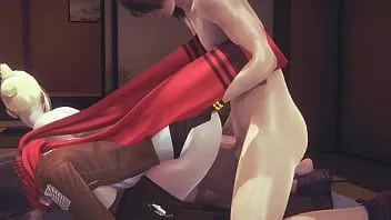 play Hingeki no kyojin hentai - annie leonhart in a threesome with mikasa - japanese asian manga anime game porn