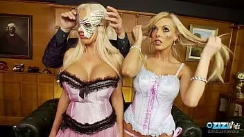 play Zwei maskierte blonde Mädchen genießen es, mit demselben Kerl zu ficken